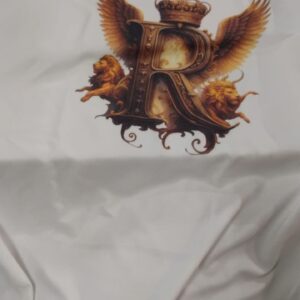 White Letter Print T Shirt For Men Size 36