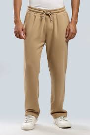 Overlays Beige Tan Heavy Weight Straight Fit Joggers For Men Size 28