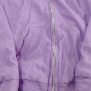 Lavender Zipper Jacket For Women Size M