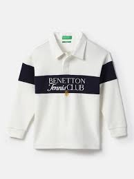 United Colors Of Benetton Boys Regular Fit Polo Neck Typography T Shirt Size 10 To 12