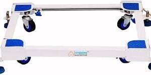 Rectangular Sigma Washing Machine Trolley White Blue Colour With Wheels