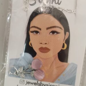 Purple Pearl Design Silver Plated Pendant For Women