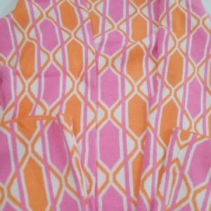 Pink And Orange Colour Full Sleeve Round Neck Sweatshirt Size M For Women