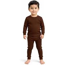 Brown Colour Thermal Set Size 2 Years For Kids