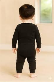 Charcoal Black Color Thermal Set Size 2 Years For Kids