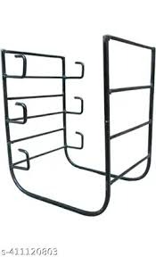 Ironn Cup Holder Sturdy Mug Rack Stand With 6 Hooks Black
