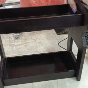 Fruit Basket Holder Vegetable Stand Bread Racks 2 Tier Product Standing Wooden