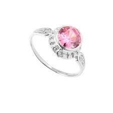Womens Ring With Pink And White