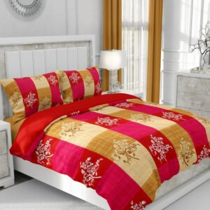 Festival Cotton Floral Print Glace Cotton Double Bed Sheets For Home Colour Multi