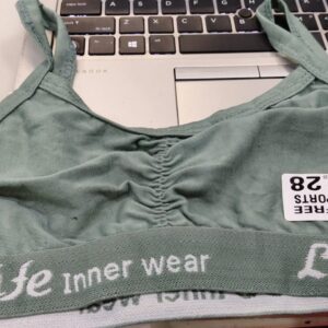 Womens Cotton Sports Bra Size 28 Sea Green