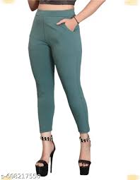 Olive Green Colour Leggings For Women Size 2Xl
