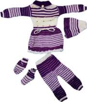 Woolen Purple Frock For Kids Girl Size 0