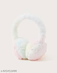 Multicolor Fur Headphones For Kids