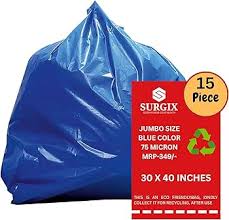 Captain Blue Color Garbage Bag 60Cmx81 Cm 15 Bags