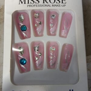 Miss Rose Stick On 12 Nails