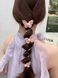 Savana Butterfly Hair Tie For Women Pink Colour