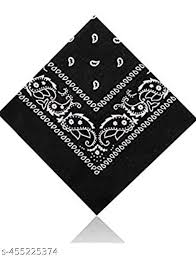 Black Color Printed Hanky