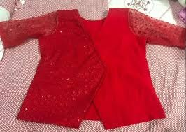 Women Top Full Sleeves Color Red Xl