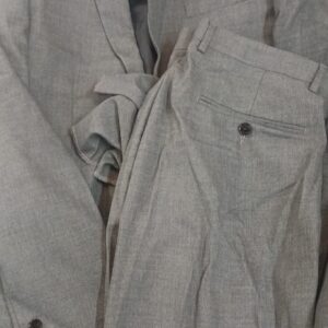 Arrow Men Business Suit Pants 2 Piece Set Trouser And Blazer Size 38 Grey