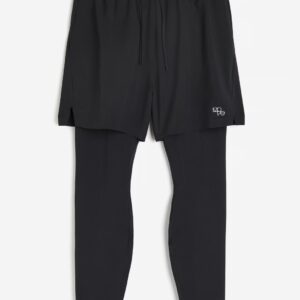 Hm Double Layered Running Shorts With Dry Move Black Size 12Y