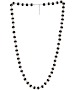 Hindu Karunga Mala Silver Cap Plated Necklace Black