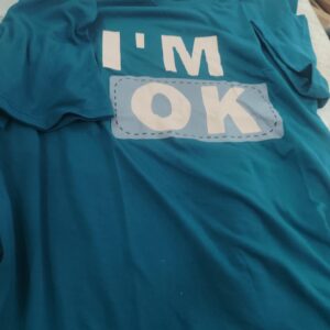 Ausk Teal Color I Am Ok Printed T Shirt For Men Size Xl
