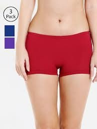 Women Red Brief Panty Size S