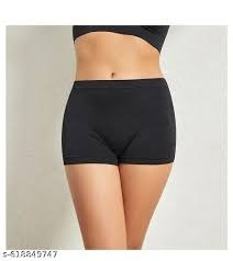 Unisex Women Shorts Brief Panty Black Size S