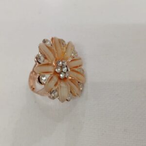 Gold Toned Stone Studded Ring