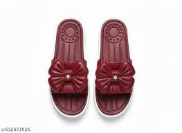 Women Slipper Flip Flops Maroon Size 7