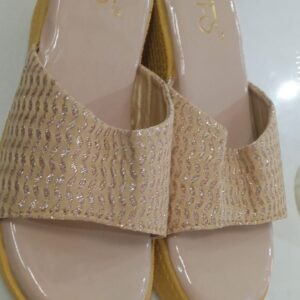 Wfs Womens Golden Heel Slip On Fashion Sandals Size 36
