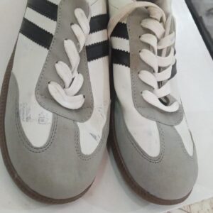 Womens Stylish Casual Sports Sneakers White And Grey Size 40