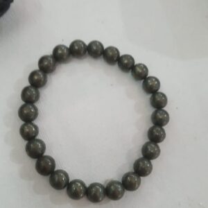 Grey Colour Natural Pyrite Bracelet For Unisex