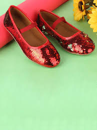 Boyz N Girlz Girls Embellished Slip On Mary Jane Flat Red Size 1