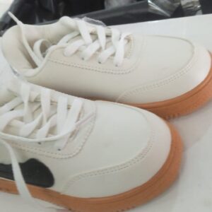 Unisex Solid Casual Sneakers White Size 13 For Kids