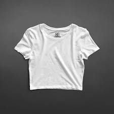 White Colour Crop Top Size S For Women