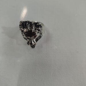 Silver Colour Lion Design Ring For Men