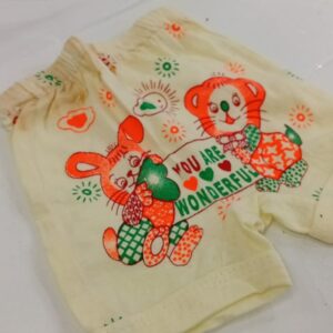 Baby Boys Baby Girls Unisex Cotton Printed Panty Bloomer Newborn Baby Cream