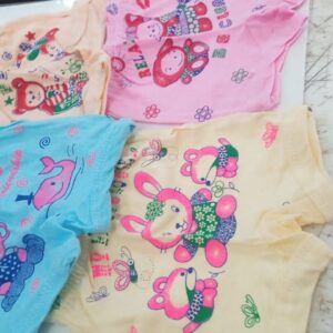 Multi Color Kids Shorts Size 6 Month Pack Of 4