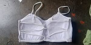 Womens Cotton Blend Padded Wirefree T Shirt White Bra Size 30